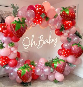 Berry first birthday party decor